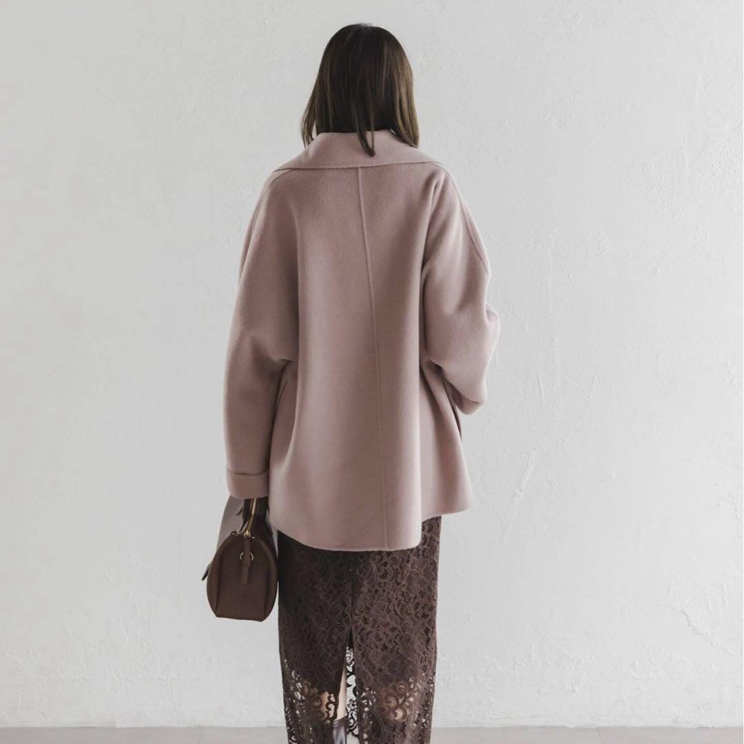 NOBLE ノーブル 2025今季新作 キャメルミックスリバージップコート 38