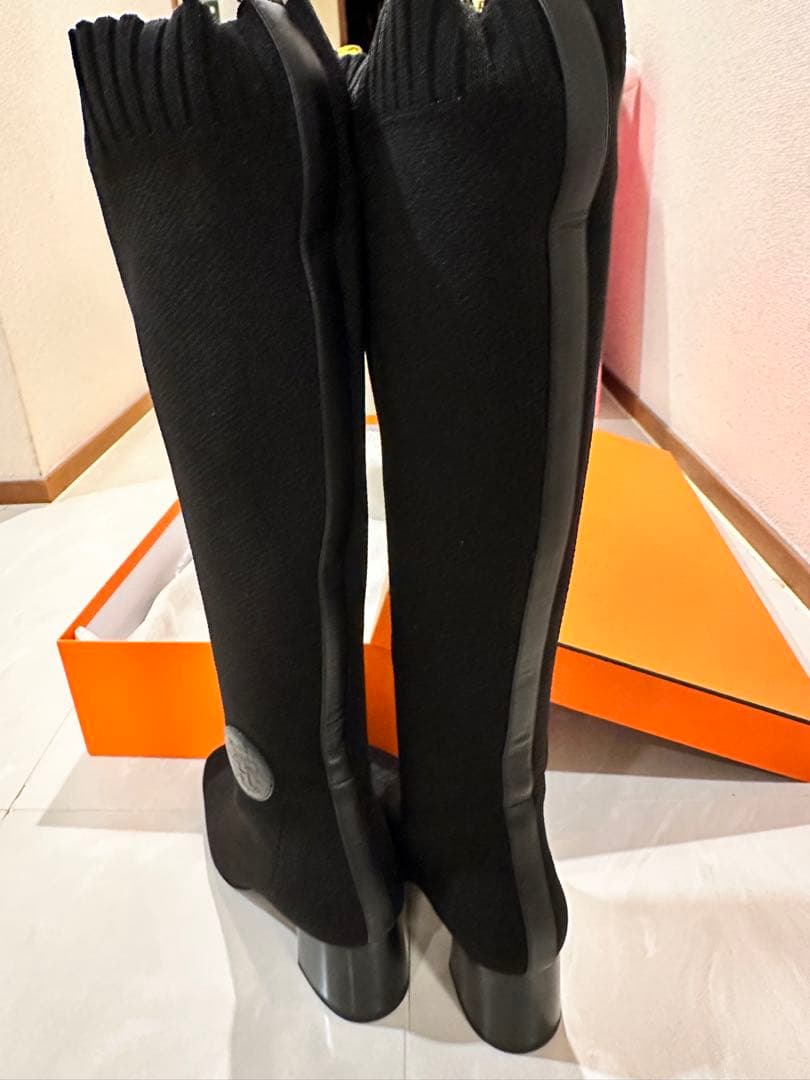 HERMES エルメスブーツ フォンテーヌ ロングブーツ 36 ニット - メルカリ