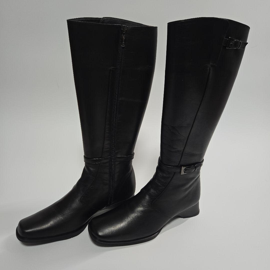 未使用 ASICS WALVAGE　サイドファスナー ロングブーツ 23.5cm