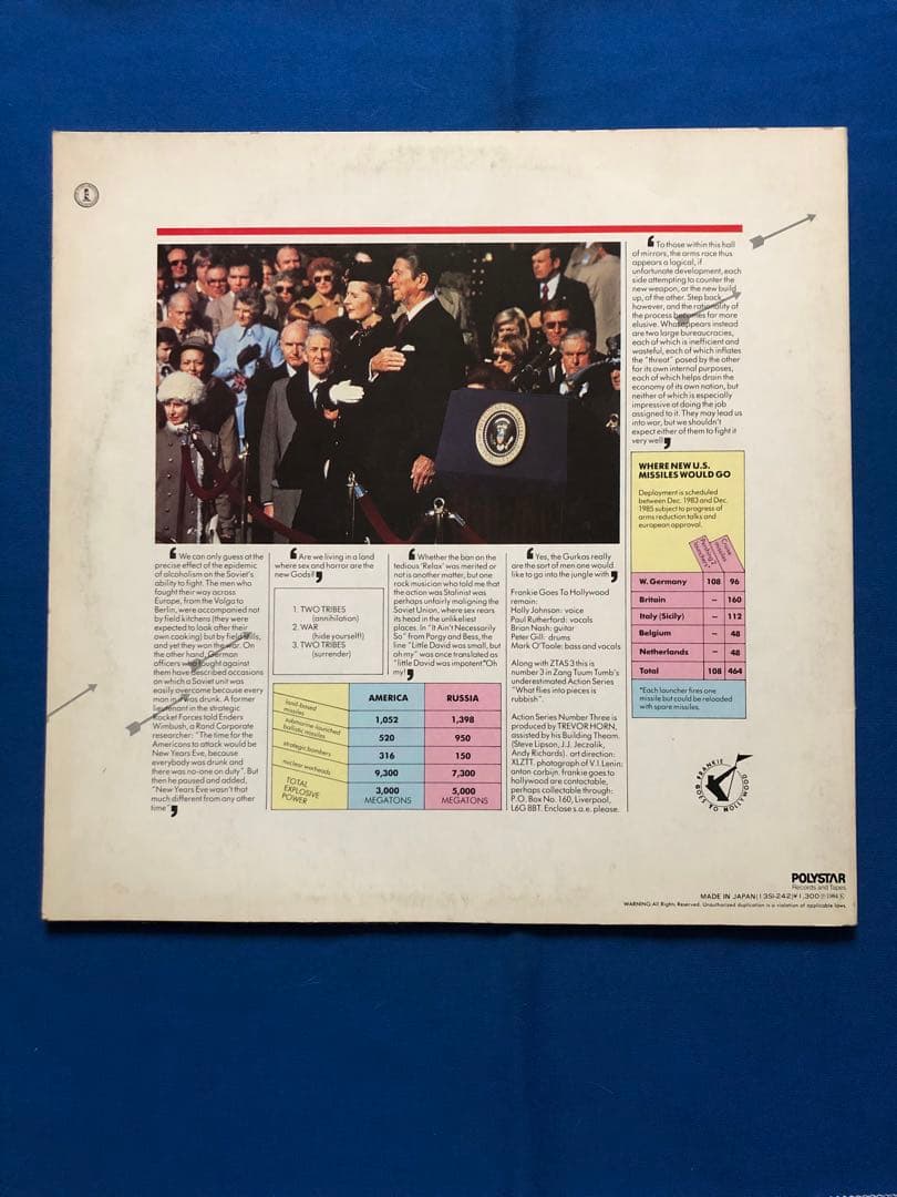 LP♢フランキー・ゴーズ・トゥ・ハリウッド13SI-242帯♢うg4940w43