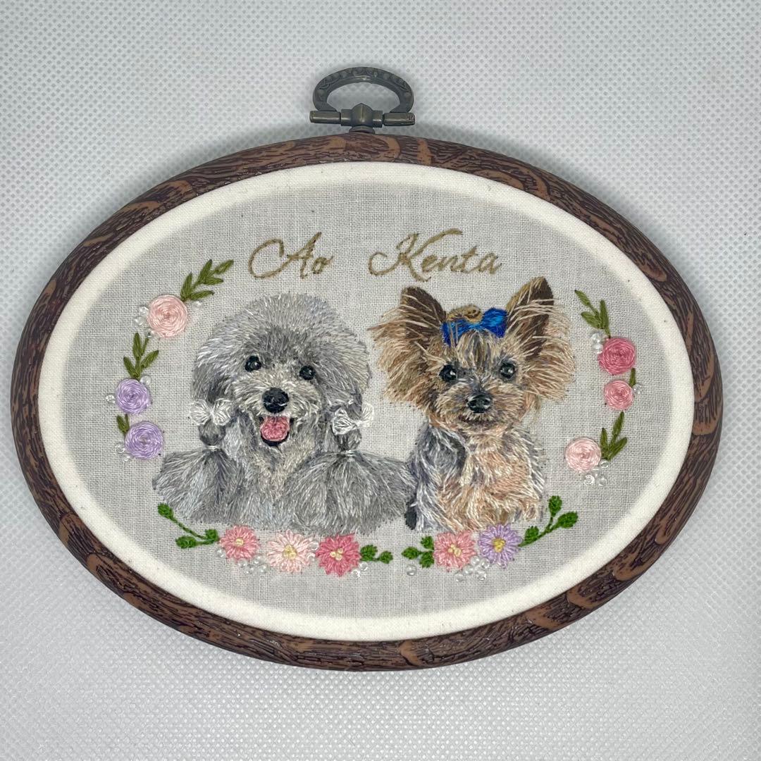 うちの子刺繍 楕円大 - メルカリ