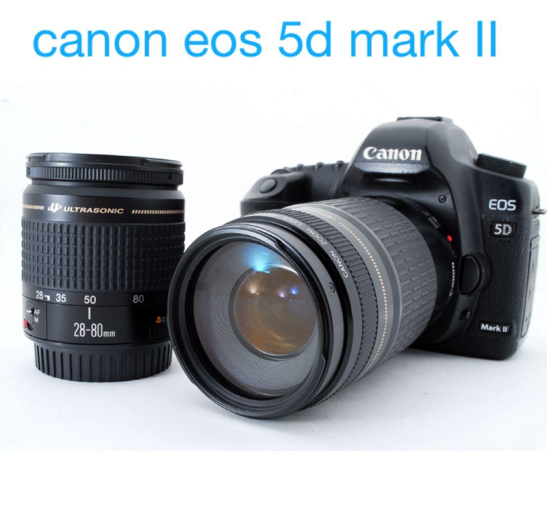 キャノン Canon EOS ５D mark II ダブルレンズセット EOS 5D Mark II Canon キヤノン 超望遠トリプルレンズセット : カメラ