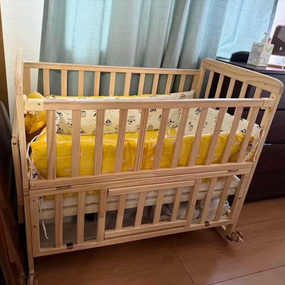 木製スリープベッド 黄色 布団付き 楽天市場】【5%OFFクーポンあり☆3/1限定】木製 曲げ木 ベッドガード