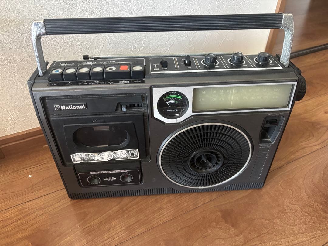 ジャンク品 ナショナル RQ-556 ラジオ カセットプレーヤー 二つセット