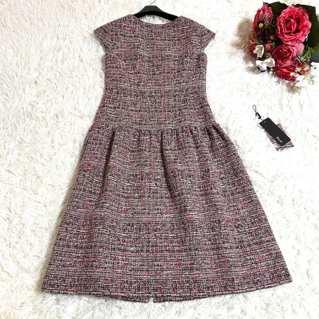 René 極美品✨20AW ルネ TISSUEツイード フロントジップ ドレス - メルカリ