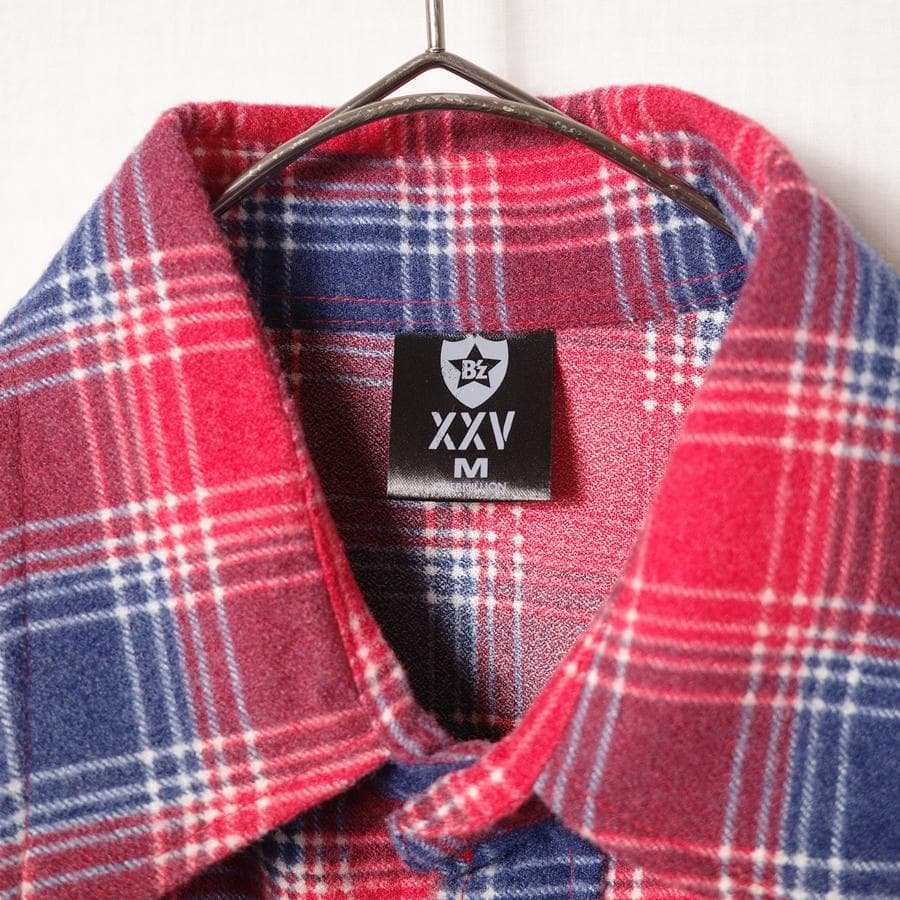 B'z 稲葉浩志 着用 復刻チェックネルシャツ XXV 25周年 サイズM - メルカリ