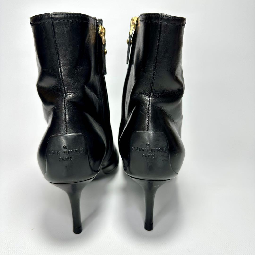 【美品】ルイヴィトン　レザー　ブーツ　ブラック　23.0cm