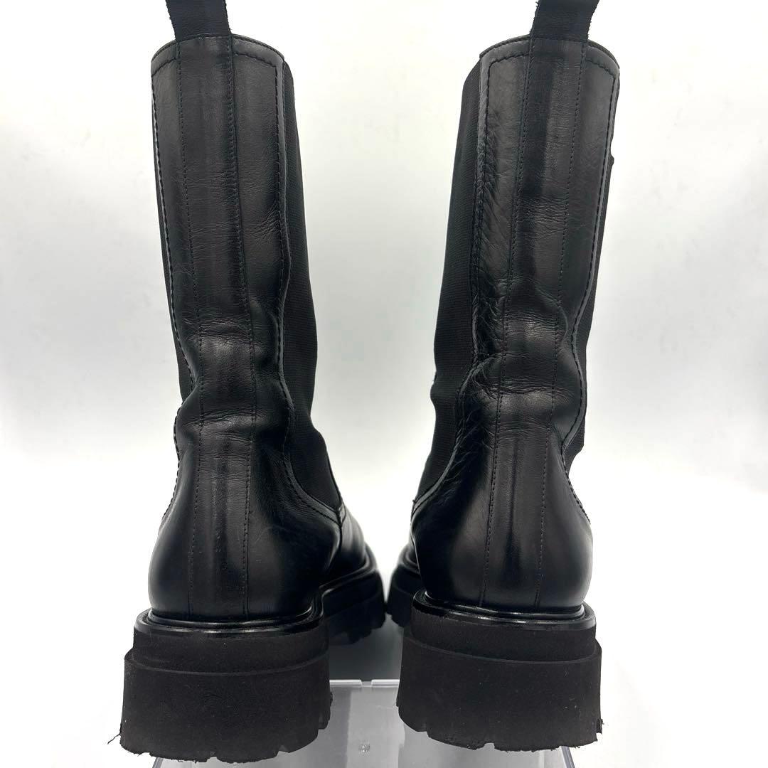 ✨美品✨パスクッチ サイドゴアブーツ【38】24.5cm ブラック