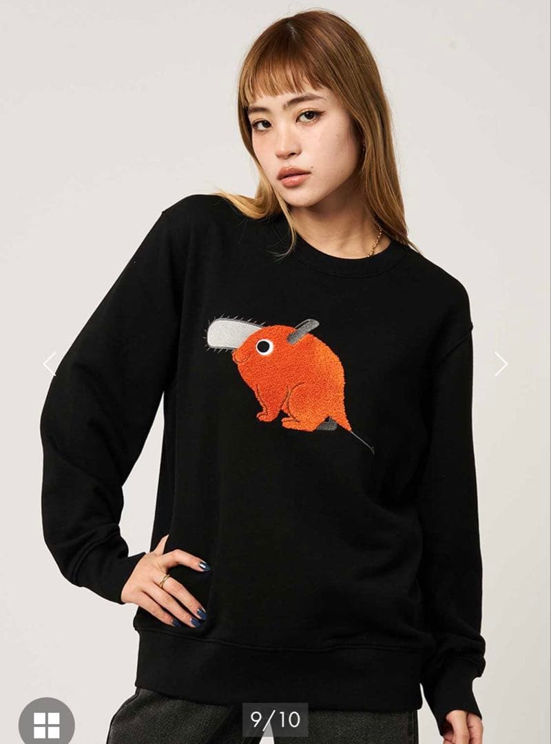 グラニフ チェンソーマン ポチタ スウェット Sサイズ 黒 ブラック