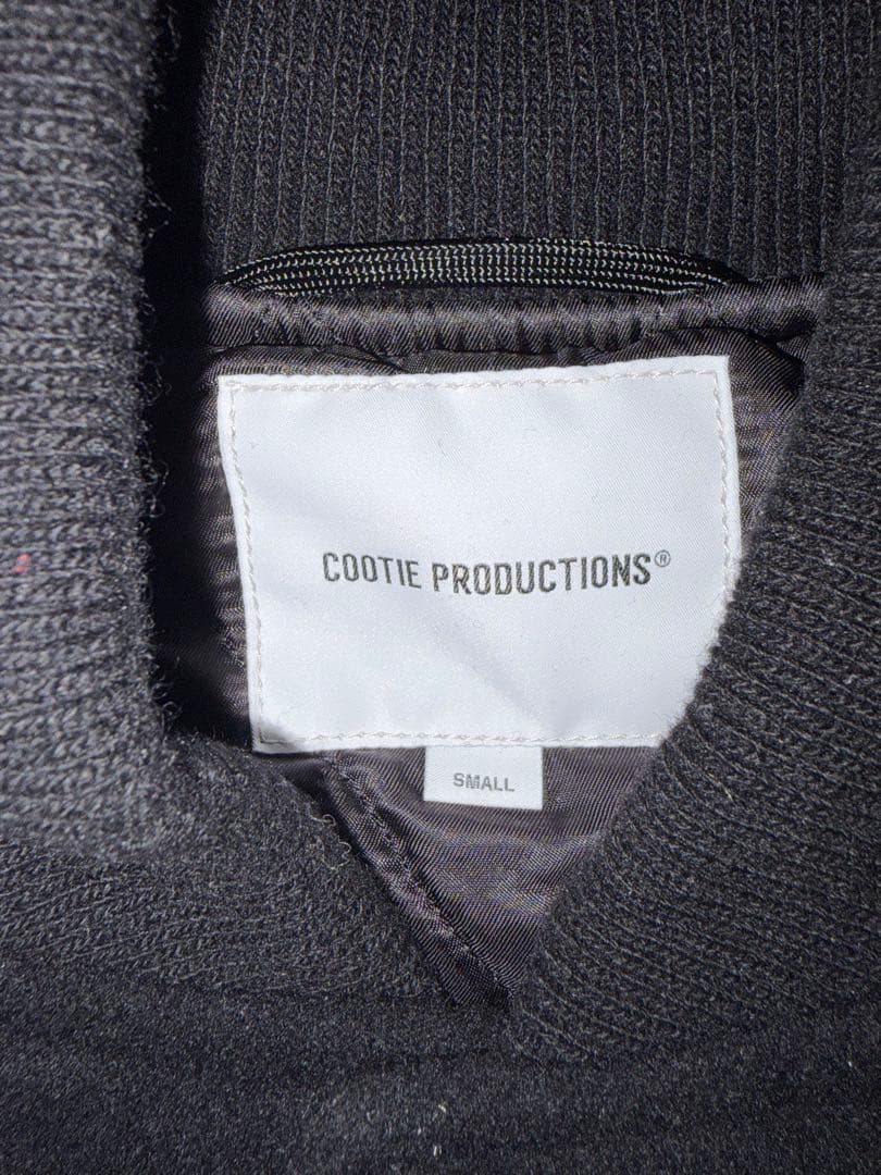 ジャケット・アウター COOTIE Wool Mossa Stadium Jacket -Black-