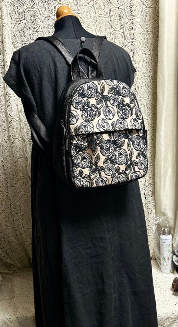 専用51010Bミナペルホネンハーフハンドメイド本革リュック rosy