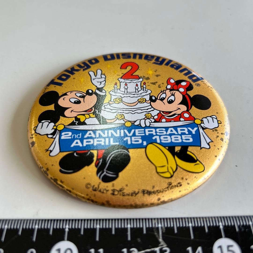 東京ディズニーランド2周年記念 缶バッジ 他2個セット まとめ売り