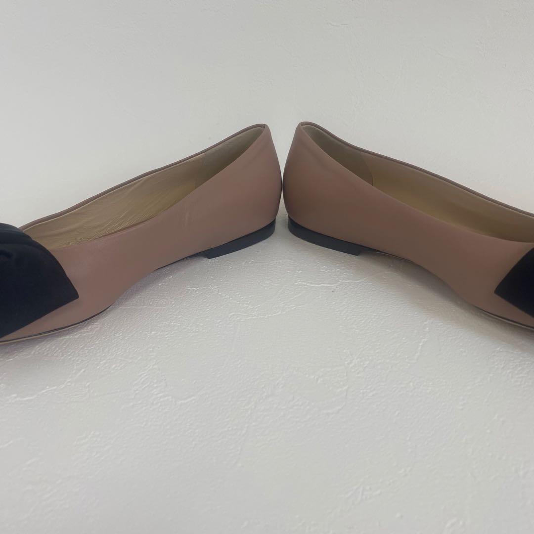 美品✨ JIMMY CHOO BERTELLE FLAT レザーリボン ピンク - メルカリ