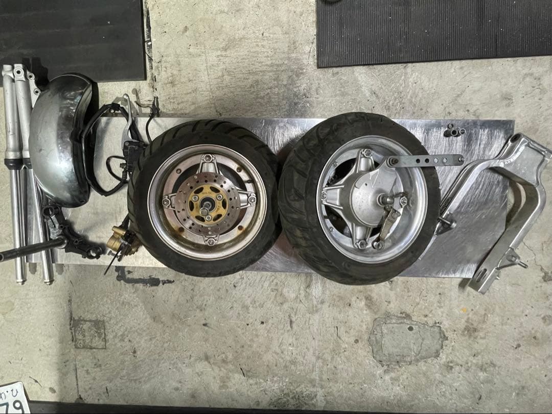 送料込　dax モンキー　フロントディスク　ホイール　スイングアーム　田中商会？ モンキー 田中商会直営店】6インチアルミホイール・タイヤ インナー