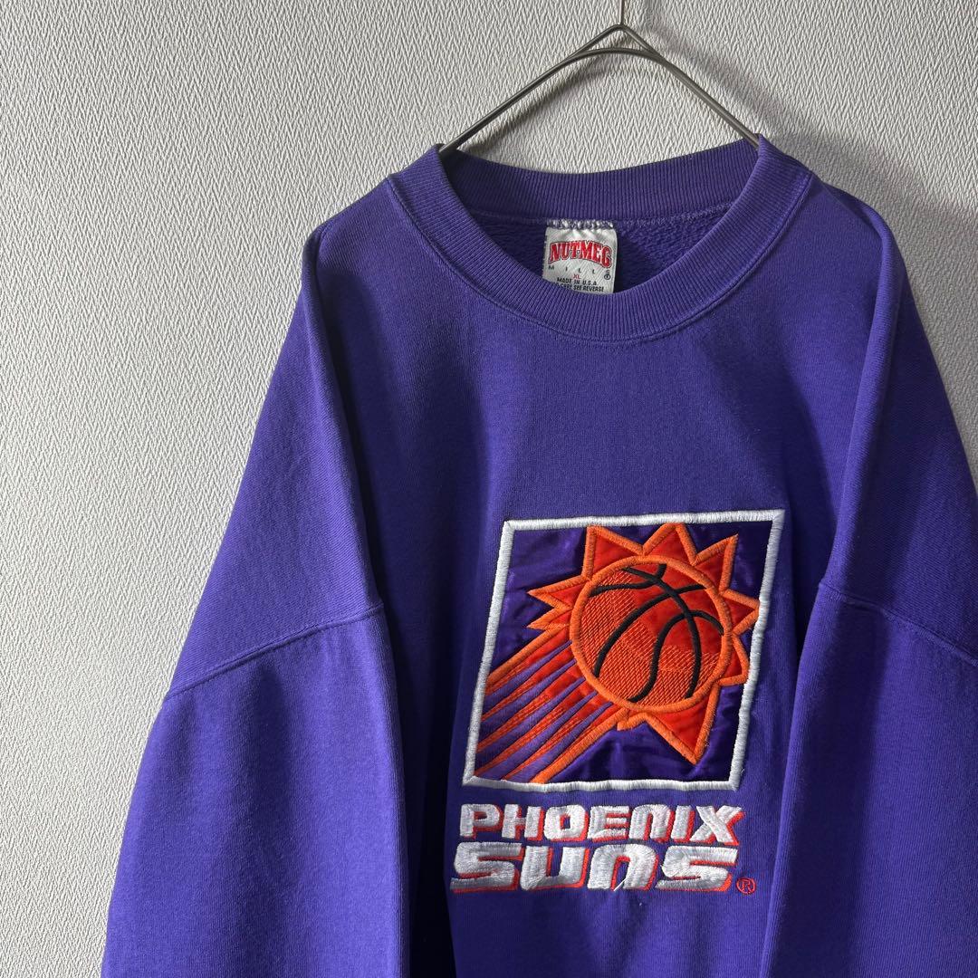 ウ*ニ様 希少 90s USA製 NUTMEG Phoenix suns NBA Vintage 90s Phoenix Suns Nutmeg Mills NBA T-Shirt Will Scorch You