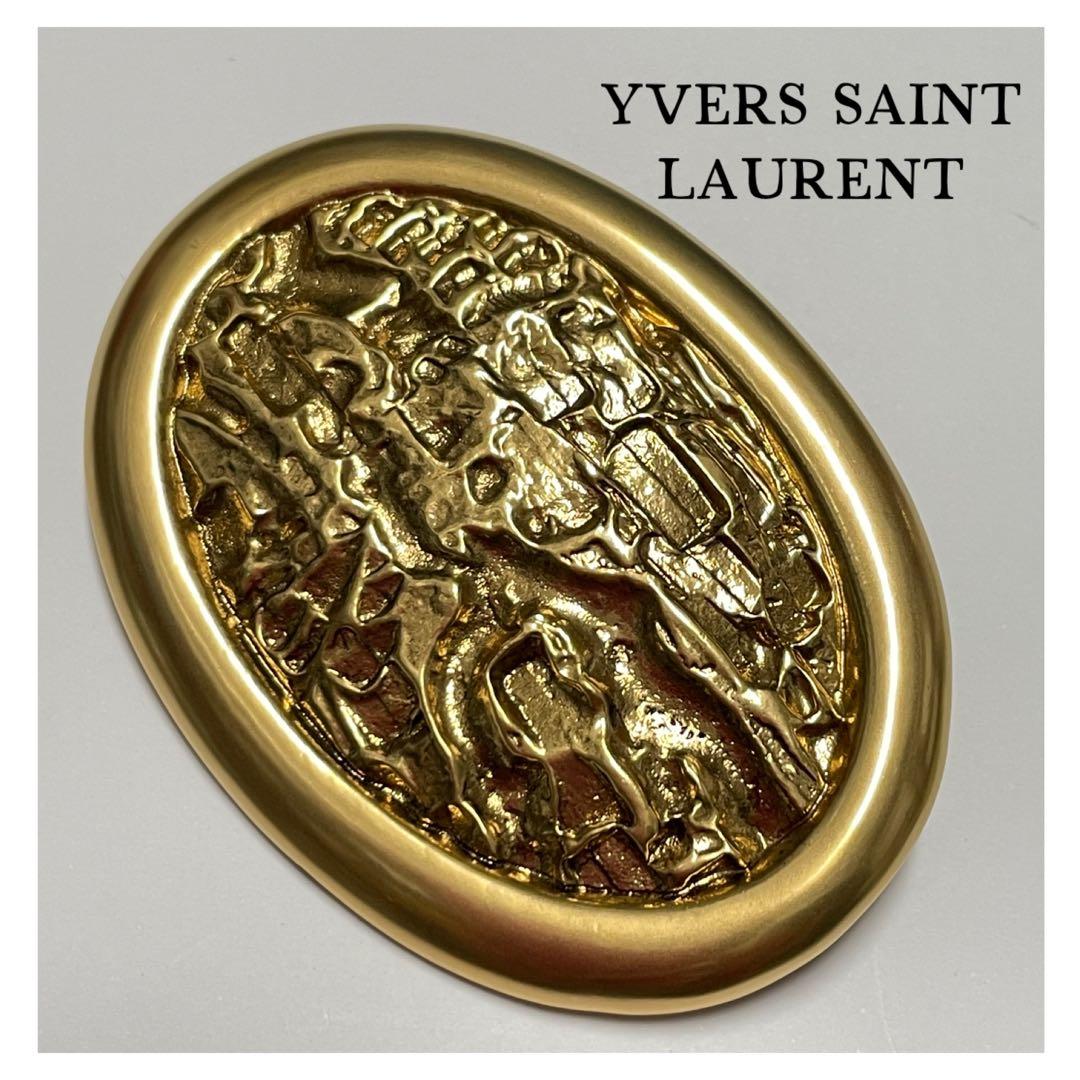 【匿名配送】YVERS SAINT LAURENT ブローチ　❤︎ SAINT LAURENT サンローラン ブローチ CASSANDRE BROCHE カサンドラ