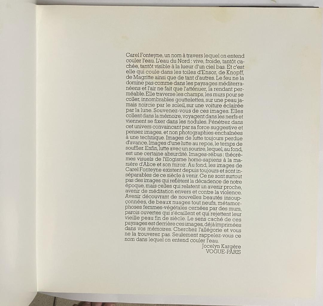 Entre Chien et Loup カレル・フォンティーヌ 写真集