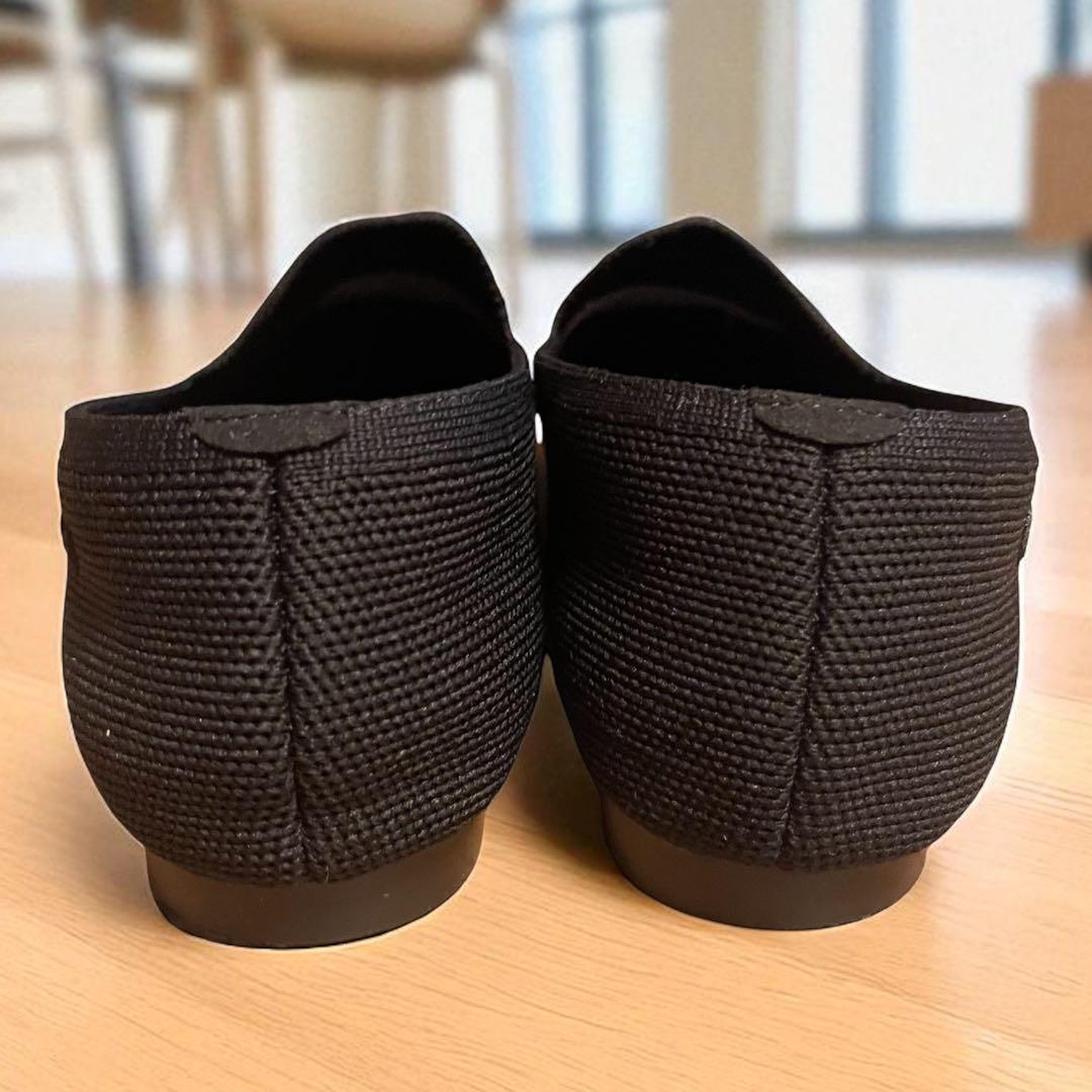 美品 VIVAIA スクエアトゥ ニット パンプス チーター ブラック 37