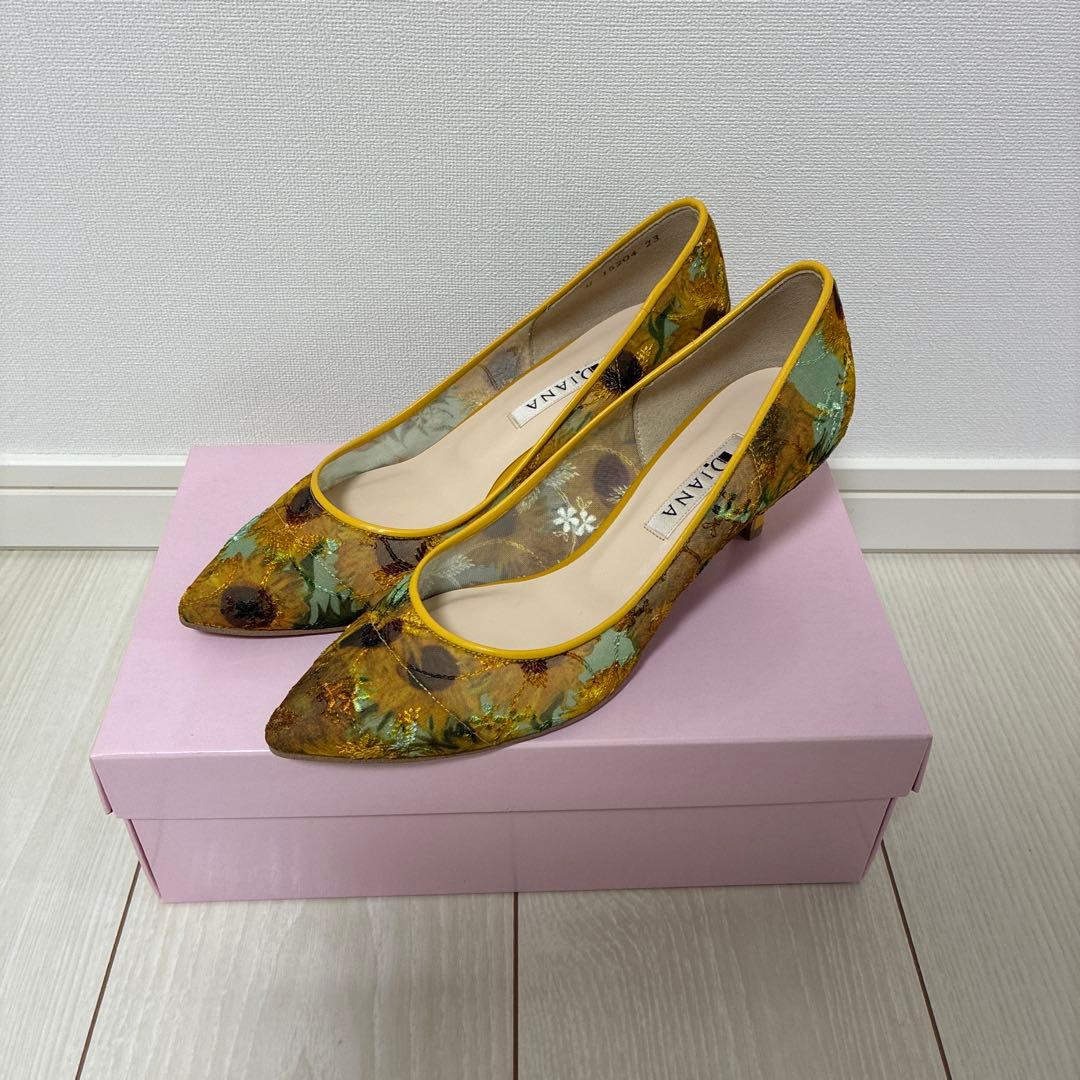 DIANA】絵画シリーズ ゴッホ ひまわり パンプス - メルカリ