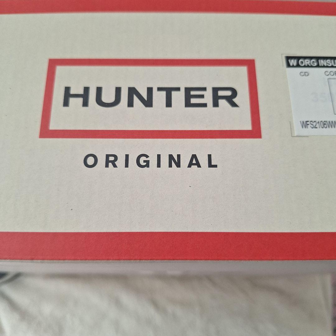 HUNTERハンター スノーブーツ オレンジ×グレー24センチほど - メルカリ