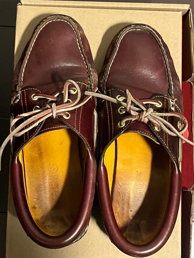 Timberland バーガンディ レザー モカシン Timberland（ティンバーランド） [ポイント10倍] オーセンティック 3