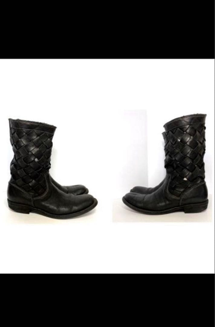 BACKLASH 希少 ロイフラ 別注 編み込み ブーツ - メルカリ