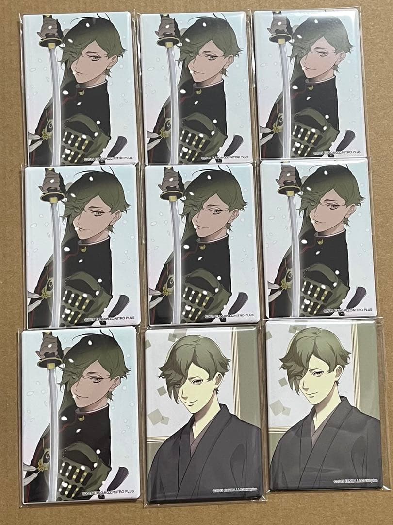 鶯丸　スクエア缶バッジ　二周年記念祝画　軽装 fit=scale-down,w=1200