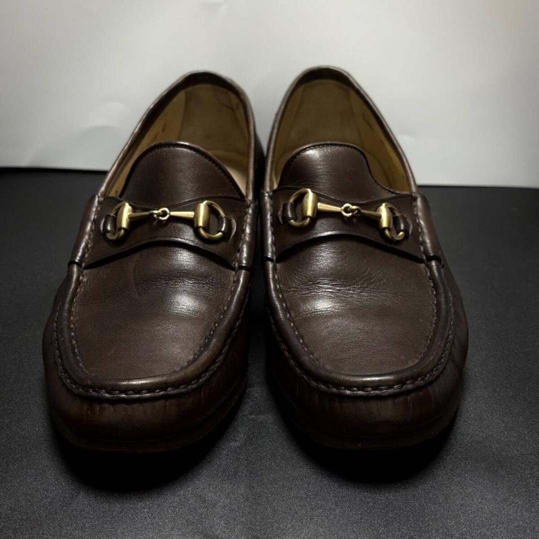 グッチ GUCCI ローファー ホース ビット レザー 35.5 22.5cm