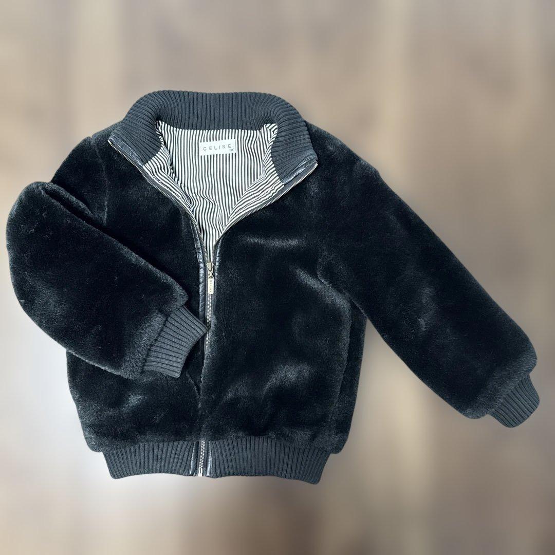 CELINE キッズ ボア ブルゾン ジャケット 120cm ボア ジャケット キッズ 女の子 男の子 ユニセックス 子供 子ども 秋冬