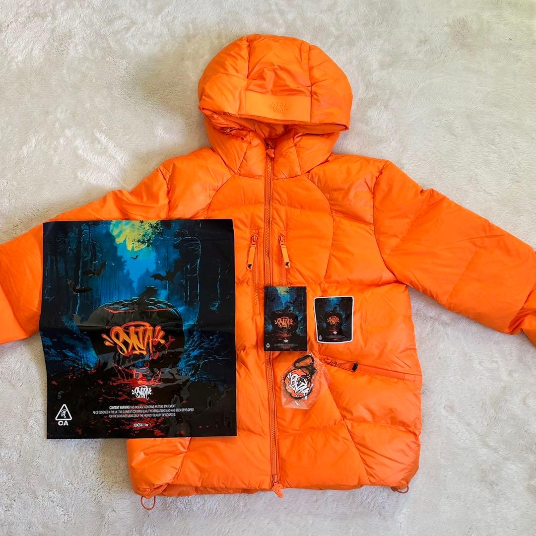 即日発送 syna world ダウンジャケット オレンジ シナワールド UK