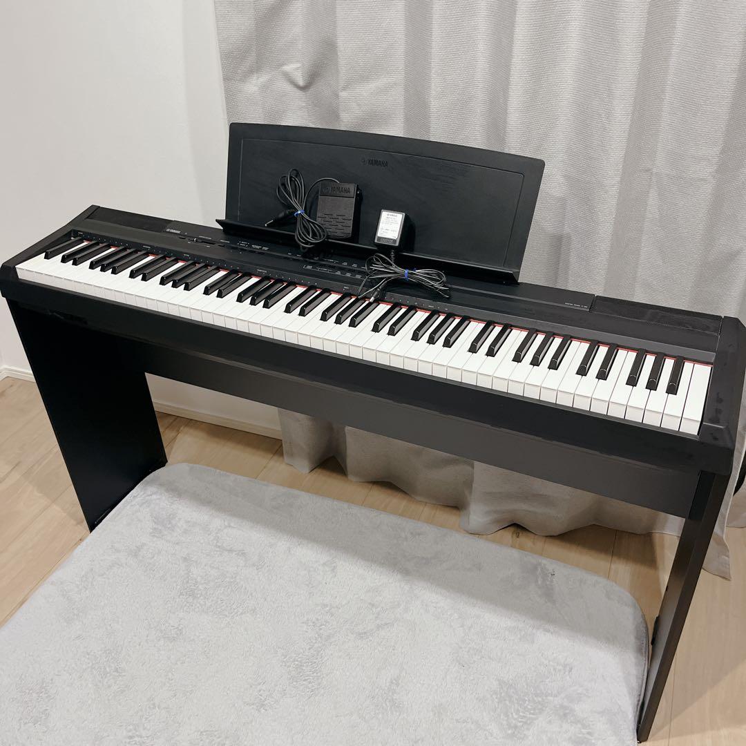 美品】YAMAHA 電子ピアノ P-105 譜面台 スタンド フットペダル付き