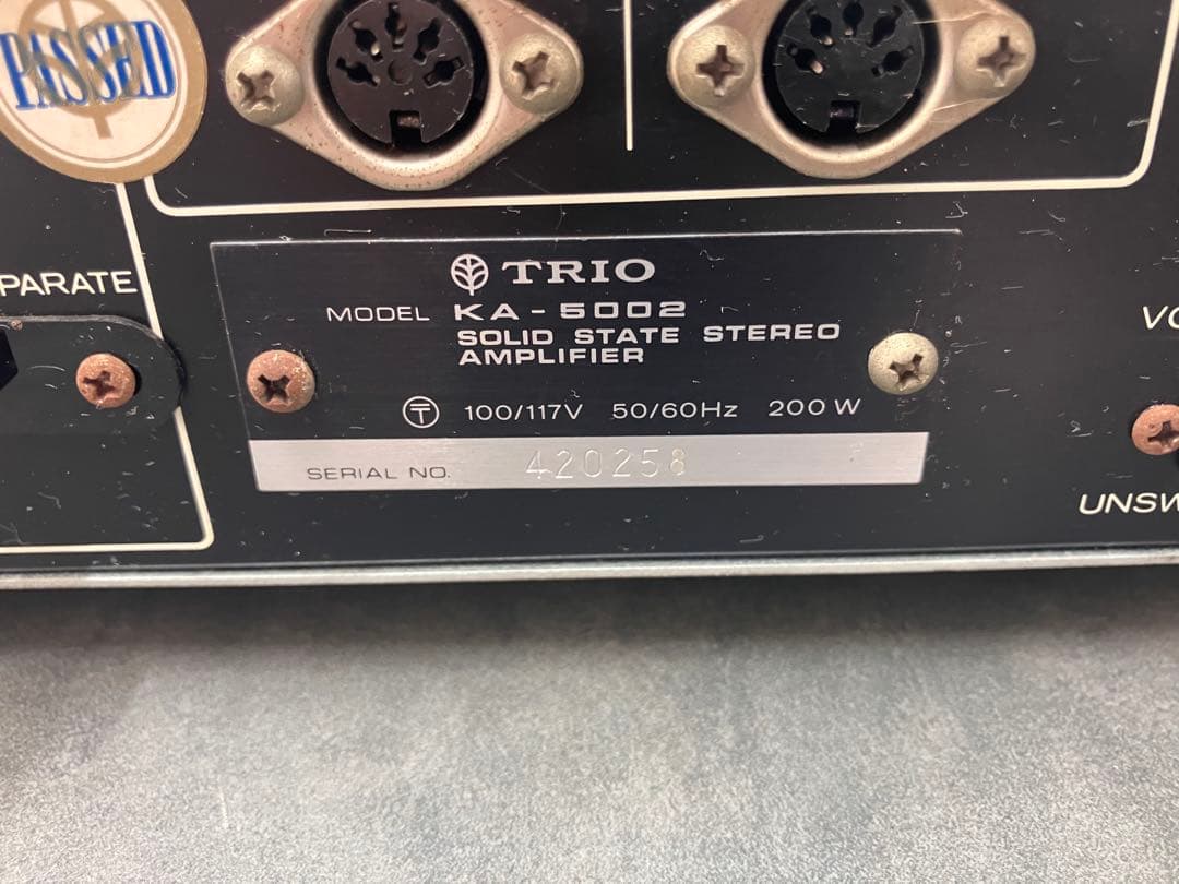 名機！【TRIO/トリオ】KA-5002 プリメインアンプ 昭和レトロ※通電のみ