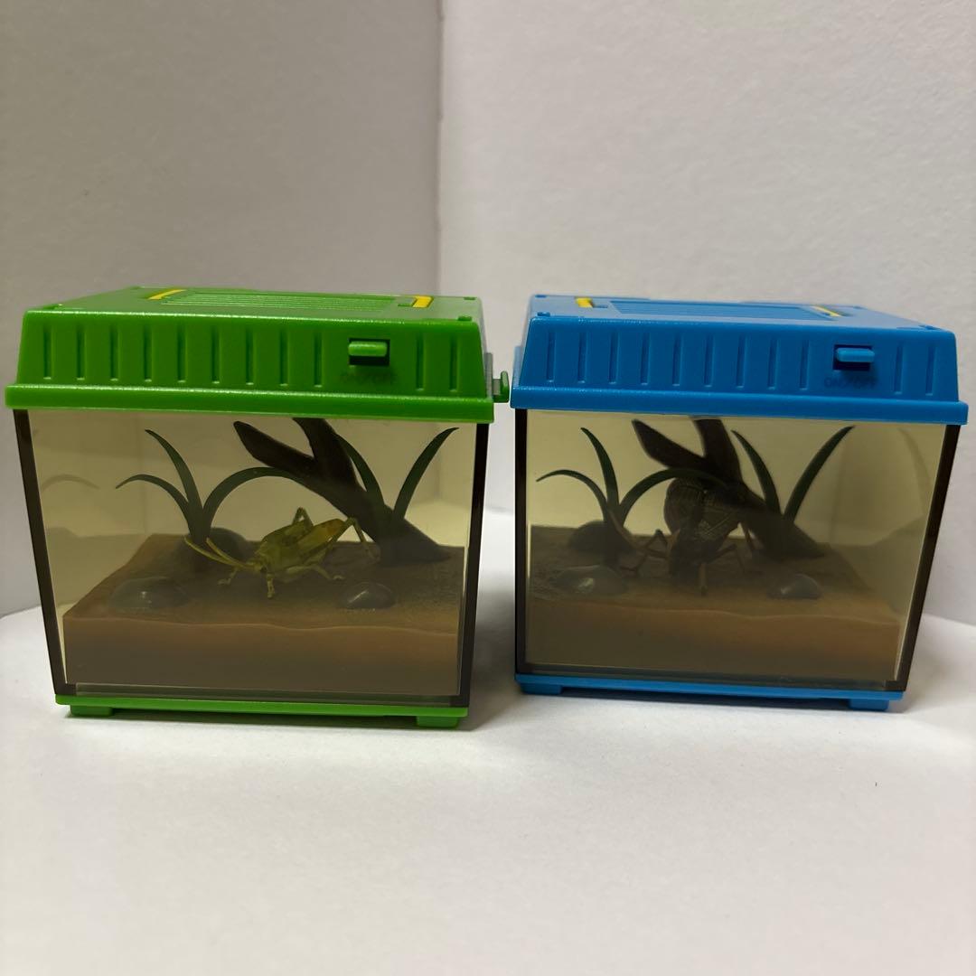 虫かごギャラリー】スズムシ＆キリギリス 鳴く 動く 昆虫 フィギュア