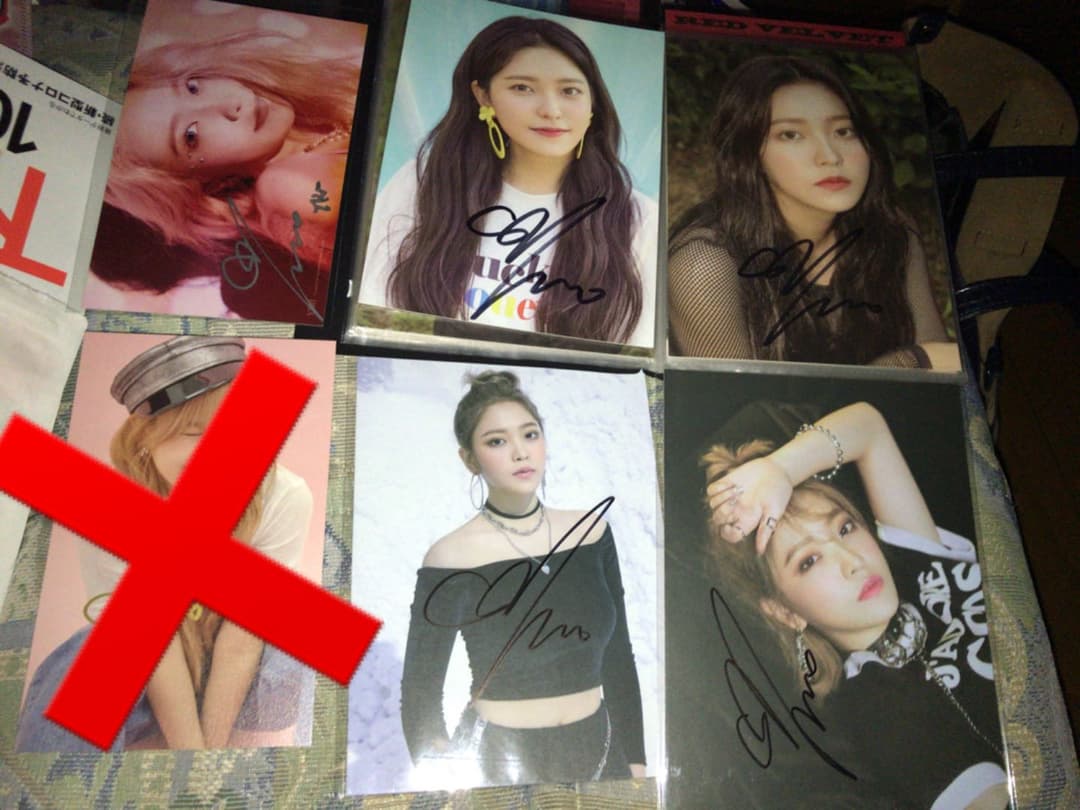 redvelvet  イェリ  サイン　直筆　セット Amazon.co.jp: IVE ウォニョン 直筆サイン入り 写真 : おもちゃ