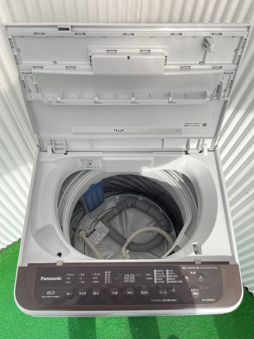 974パナソニック Fシリーズ ブラウン 6kg洗濯機 槽カビ予防 風乾燥機能