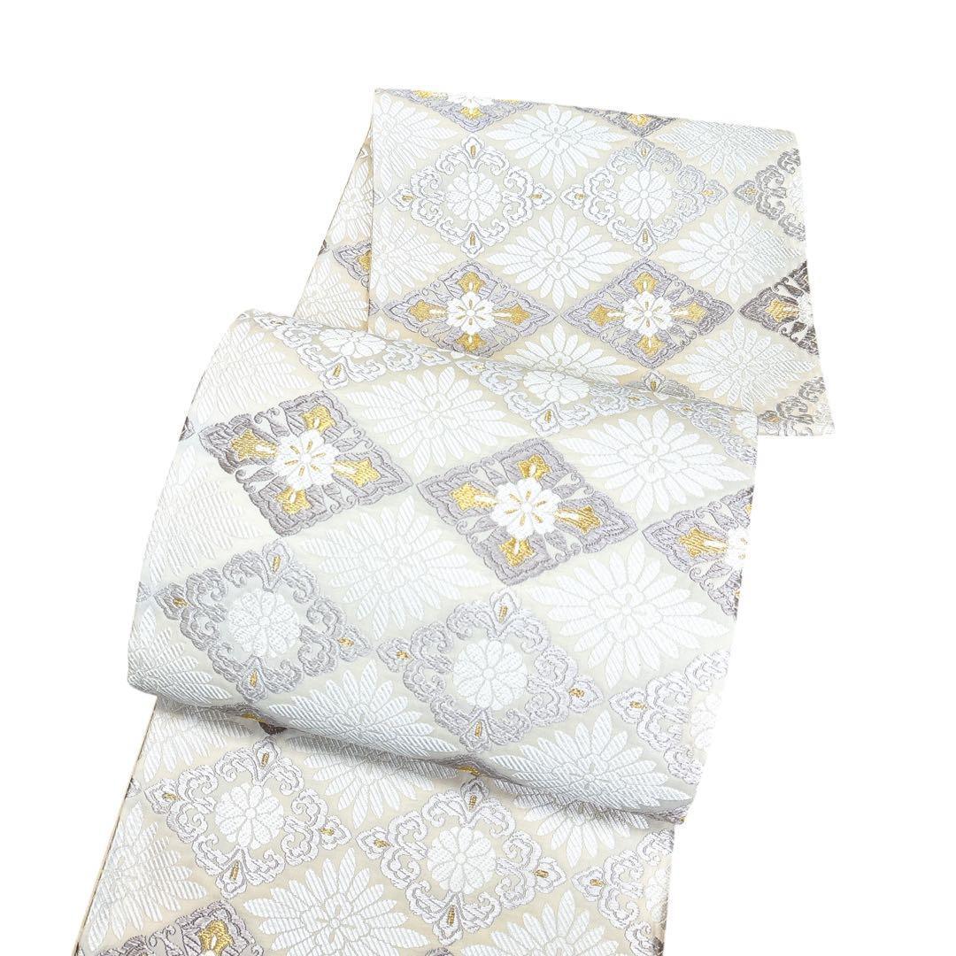 A 45美品 袋帯 有織唐織 六通柄 金糸 華文 正絹 高級 - メルカリ