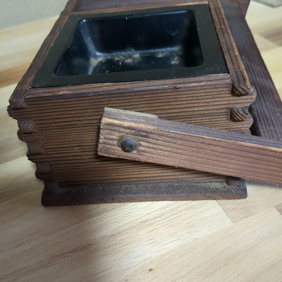 昭和レトロ 木製 煙草盆 ＆ 煙管（キセル）セット 骨董 アンティーク