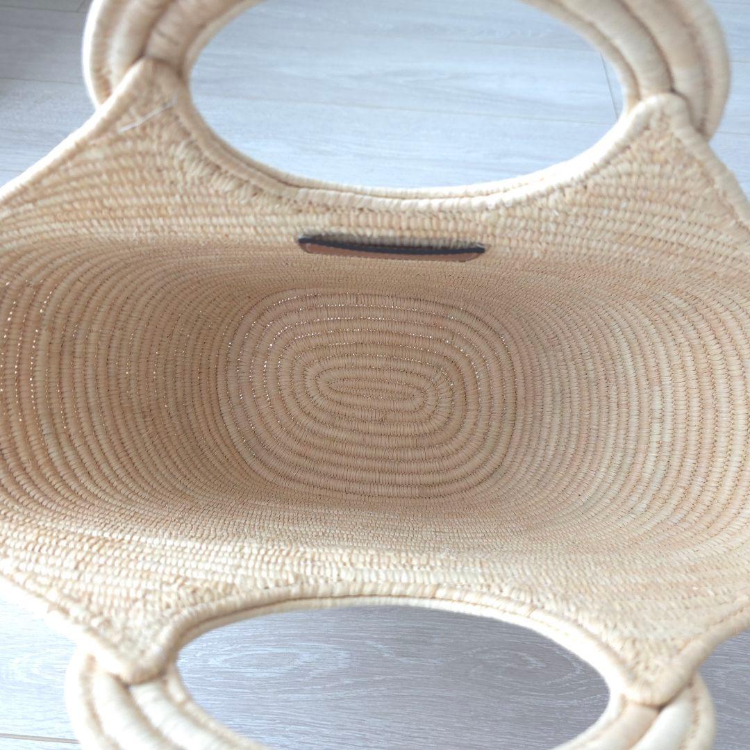 美品【セリーヌ】2025年春夏 ブレーテッド パニエ ラフィア かごバッグ