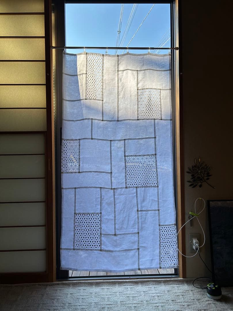 ベルギーリネンと花刺繍」ポジャギ