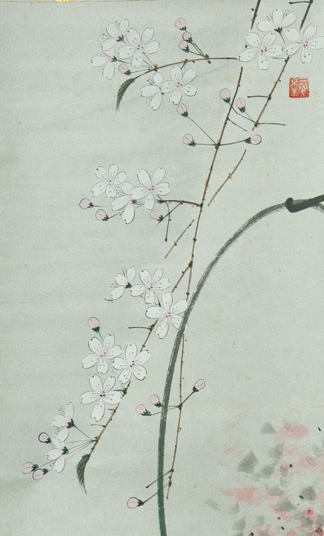 掛軸-1728 東福寺 西部文浄 夜桜画賛 共箱 - メルカリ