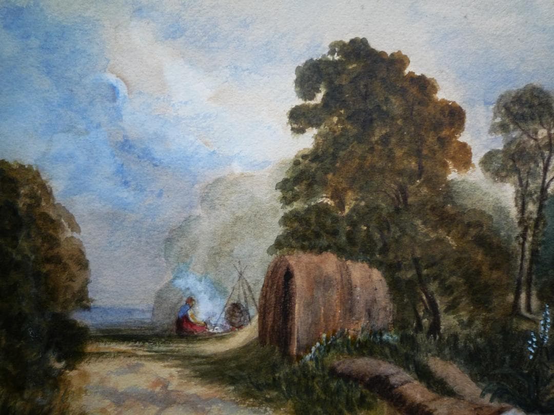 クロード・ロラン「田舎風景」淡彩画（水彩） 3号大 - メルカリ