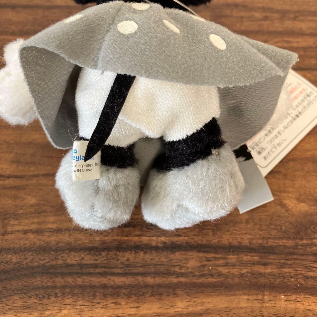 ディズニー ミニーマウス ぬいぐるみ バッジ モノクロ マスコット