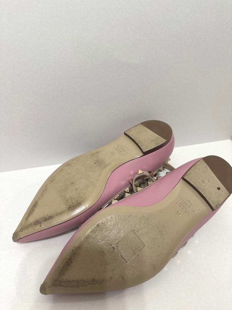 VALENTINO バレンティノ ロックスタッズ バレリーナ 36ピンク