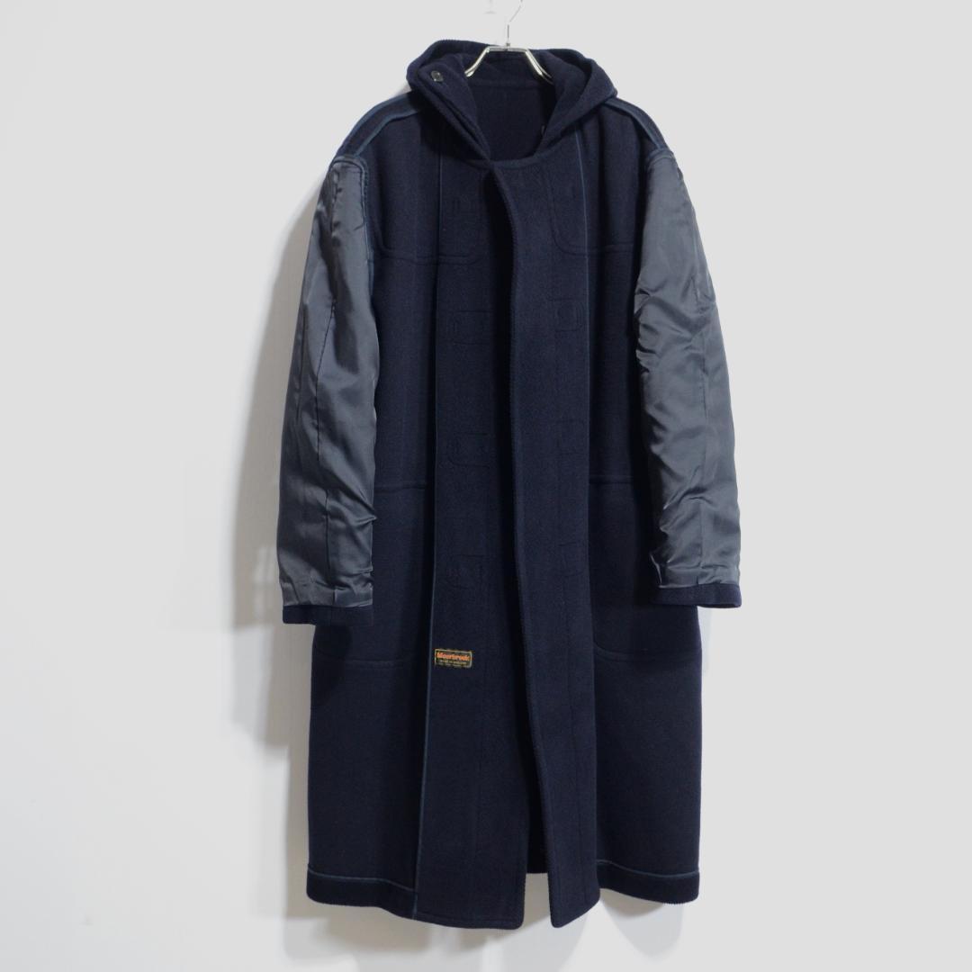 超貴重極上品 ムーアブルック製 カットパイル ダッフルコート ネイビー