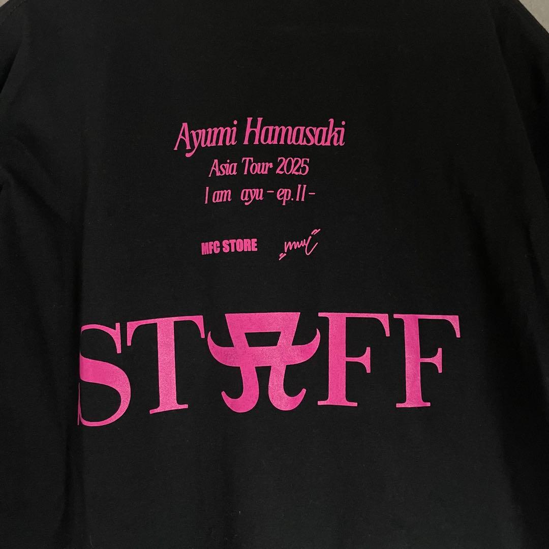 浜崎あゆみ 2025 tour staff Tシャツ MFC ブラック - メルカリ