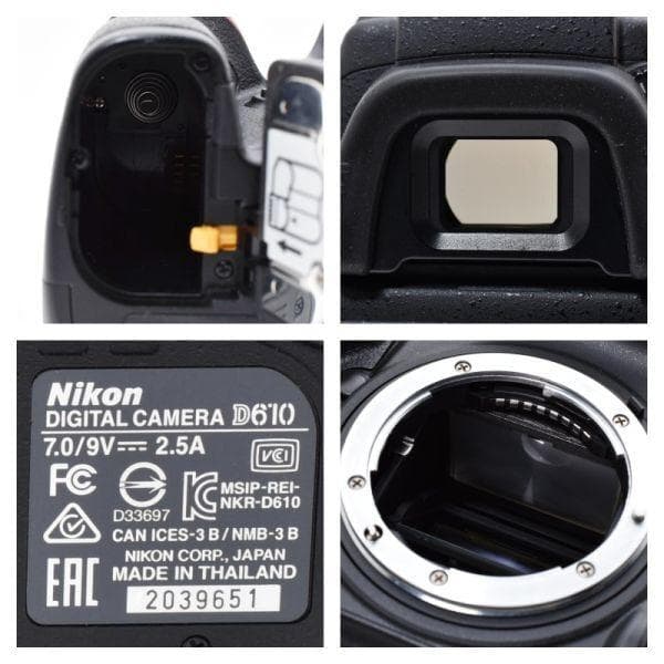 【美品】ニコン Nikon D610 ボディ　《ショット数1462回》＃3306