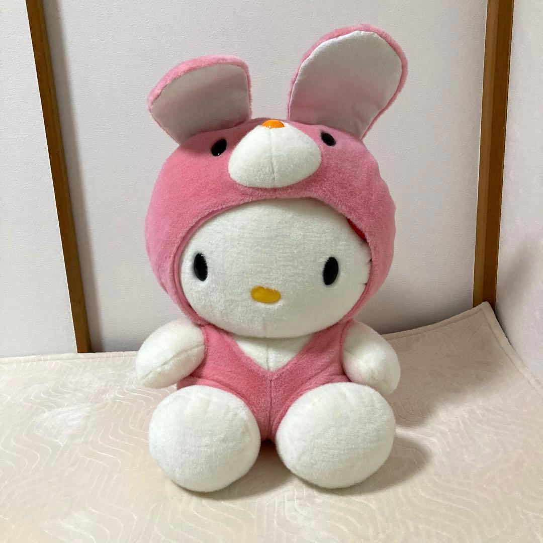 ハローキティ ぬいぐるみ 特大 うさぎ着ぐるみ - メルカリ