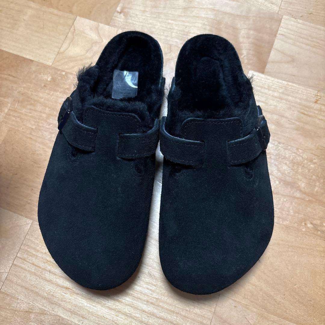 希少　ビルケンシュトック　ボストンシアリング　レギュラー　23cm ブラック BIRKENSTOCK ビルケンシュトック ボストン シアリング BOSTON