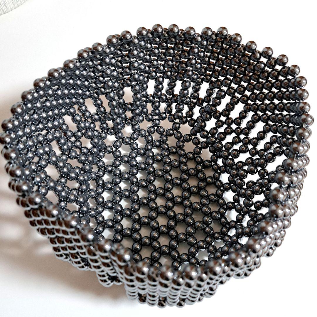 テラヘルツ ビーズハット クロシェハット 帽子 手編み