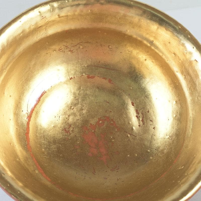 茶道具 八坂焼 赤楽 金銀二段 嶋台茶碗 共箱 V 9818 - メルカリ